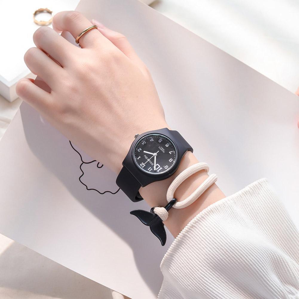 1 шт., кварцевые часы цвета конфет 36 мм, для мальчиков и девочек, для школьников, кварцевые часы Ins, красивые, женские, модные часы