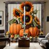 2 шт. HD Праздник урожая Подсолнух Тыква занавеска Желтая галстук цифровая печать занавеска Домашний декор стиль Украсьте гостиную б
