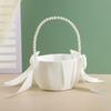 Wedding Car Flower Basket for Newlyweds - Handheld Bow & Small Flowers for Flower Girls