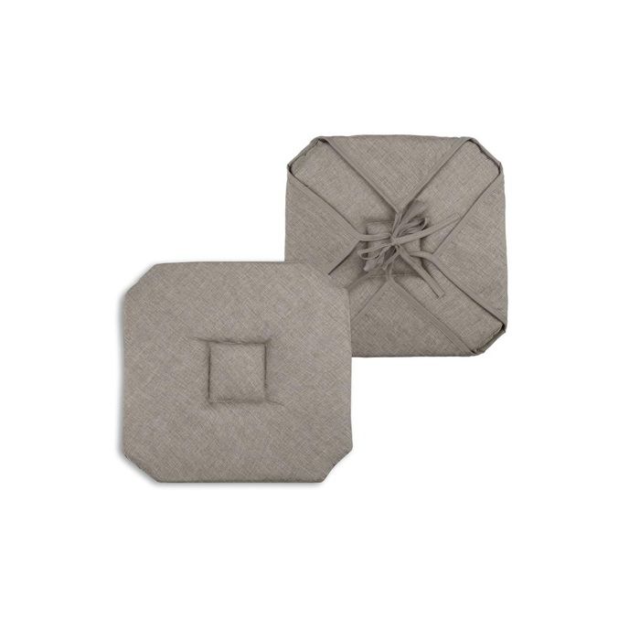 Galette de chaise 4 rabats 40 x 40 cm jute chinee
