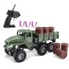 Remote Control Military Truck 1/16 Military Carrier Vehicle Off-Road Vehicle 6WD with LED Light for