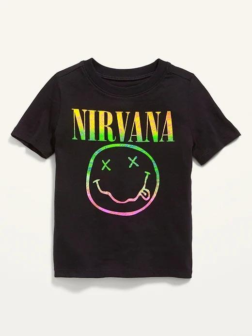Новая футболка Nirvana 'Smiley Face' для малышей, размер 2T, Сиэтл, Гранж-сцена, Кобейн