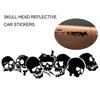 Универсальные ПЭТ-наклейки для мотоциклов с изображением семи черепов, светоотражающие головки для украшения автомобиля