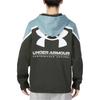 Under Armour Тренировочная толстовка Rival Amp Color Block из флиса с капюшоном, мужская толстовка, синяя 1357090-424
