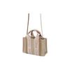 Chloe Woody Embroidered Logo Linen Canvas And Shiny Calfskin Tote Bag Shopping Bag Shoulder Crossbody Handbag Mini Women tote bags CHC24-UP237L17-26Y