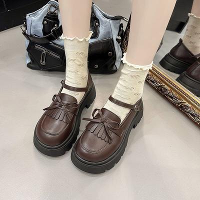 Нишевый дизайн удобные маленькие кожаные туфли женские японские с юбками Мэри Джейн женские туфли-лодочки 2025 весна и лето новинка