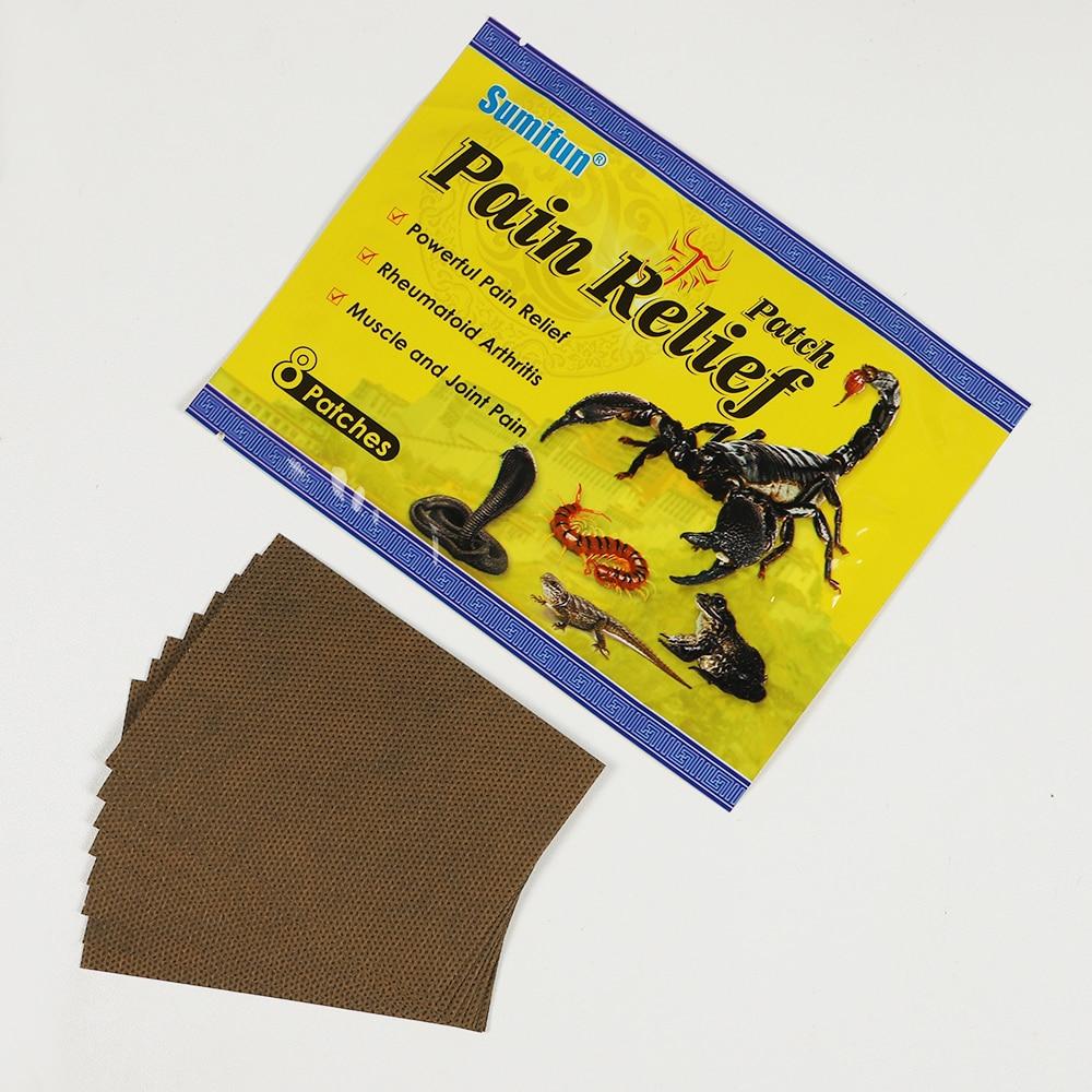 8 шт., бальзам для скорпиона, пластырь для мышц, коленей, спины, облегчение боли, наклейка, плечевой мениск, суставы, ортопедический пластырь