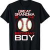 Great Grandma Of The Birthday Boy Baseball Theme Family Bday T-Shirt
