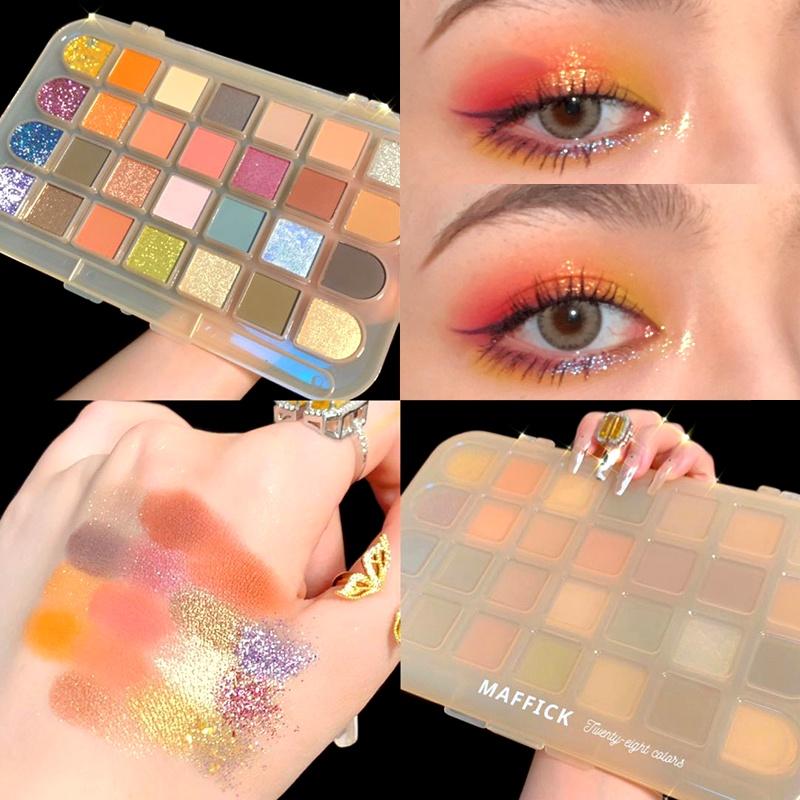 Лоток для теней для век Жемчужно-матовый тонкий макияж для глаз с вспышкой, легкий цвет, водонепроницаемый контуринг, спящий лоток для теней для век шелкопряда, стойкая фиксация женского макияжа