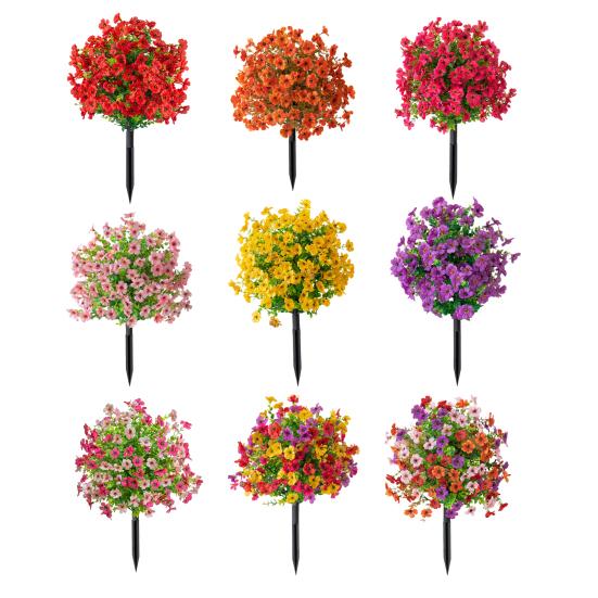 2 шт. Искусственный фиолетовый шар 23,6" Топиарные деревья с колышками для грунта