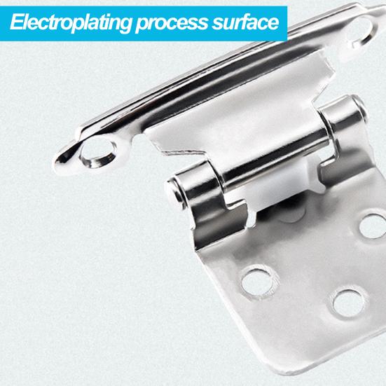 4/8 шт. петли для шкафа, холоднокатаная сталь, кухонные полускрытые петли, дверной бампер, заподлицо с креплением на лицо, фурнитура для шкафа