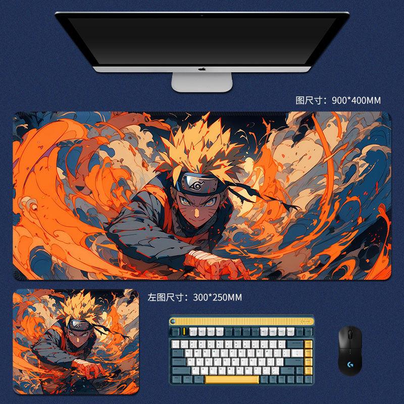 New Boys Anime Leather Mouse Pad Oversized Naruto Nonslip Mouse Pad Table Mat Office Keyboard Pad Gaming Esports Keyboard Pad