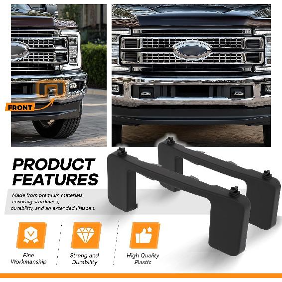 Front Bumper Tow Hook Bolt Cover Cap Compatible with 2017-2022 Ford F250 F350 F450 F550 Super Duty Replace for FO1037107 HC3B 17F751-AC, HC3B