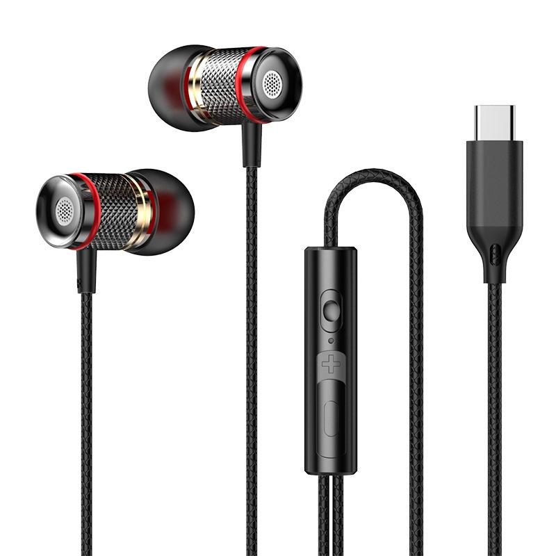 9D HIFI Heavy Bass Earphone 3.5MM AUX/Type-C Digital Chip 7.1 Surround Stereo Wired Headset With Mic Earbud For Samsung Android