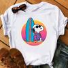 Womens Snoopy T Shirts Summer Casual Short Sleeve Harajuku Korean Style Tops Disney Print Kawaii Female Tshirt Women Top