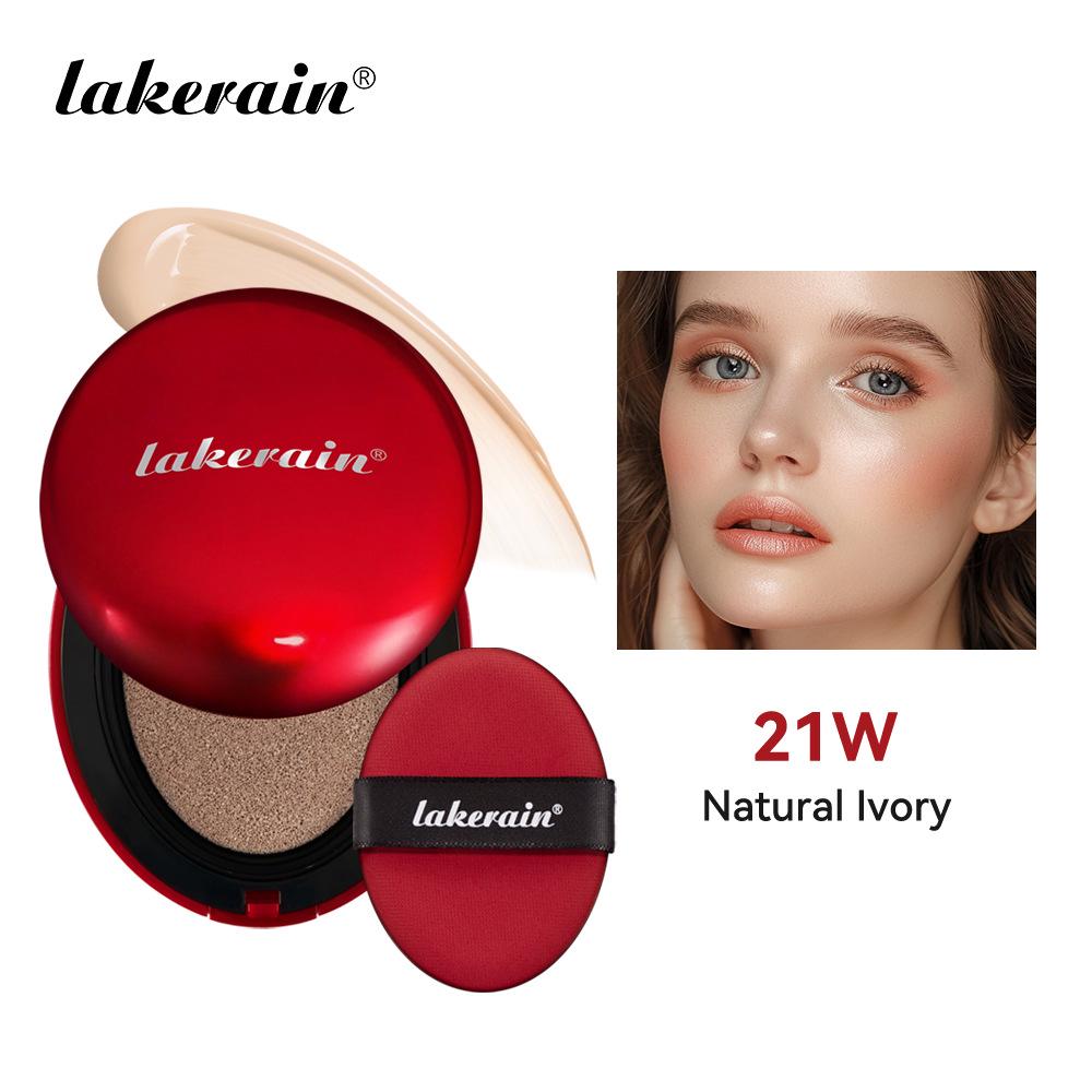 Lakerain Красная cushion-пудра с эффектом 'красной ракушки' - Натуральная, полупрозрачная, стойкая формула
