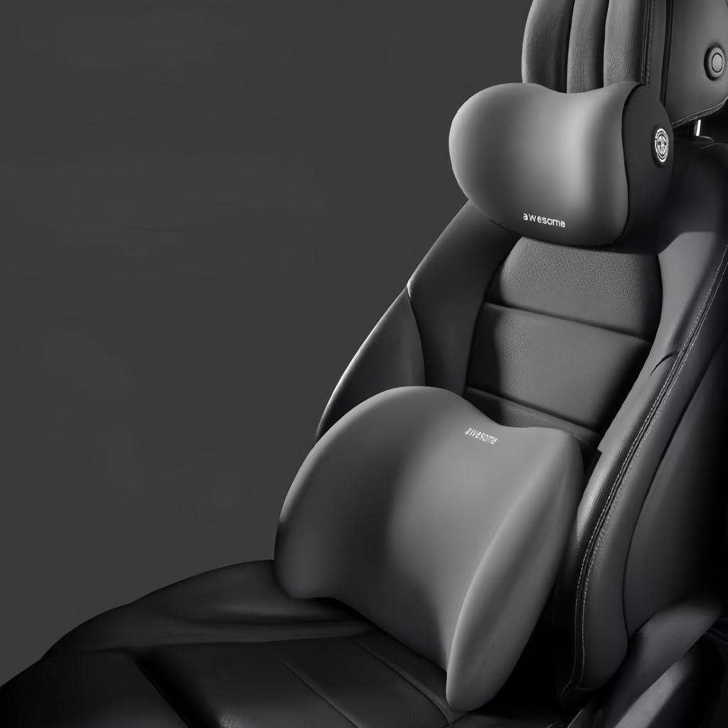 2 шт. подголовник автомобиля пространство памяти пены подголовник поясничная подушка транспортные принадлежности поясничная поддержка подушка автомобиль поясничная подушка для снятия усталости офисный подголовник