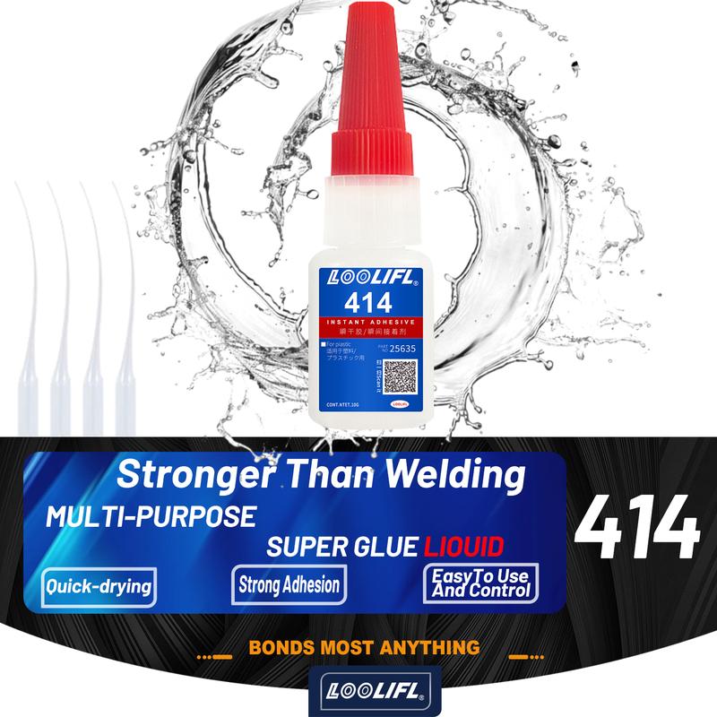 LOOLIFL Multi-Purpose Super Glue Cyanoacrylate Adhesive Instant Fast Adhesive Rubber Wood Glass Stronger All Bonding Glue Tool