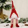 Charming Forest Santa With Lights Hanging Legs Doll For Creative Holiday Decor