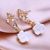 KNIKOO Long Earrings For Women Fashion Flower Earrings Jewerly For Wedding Party Gifts Earrings