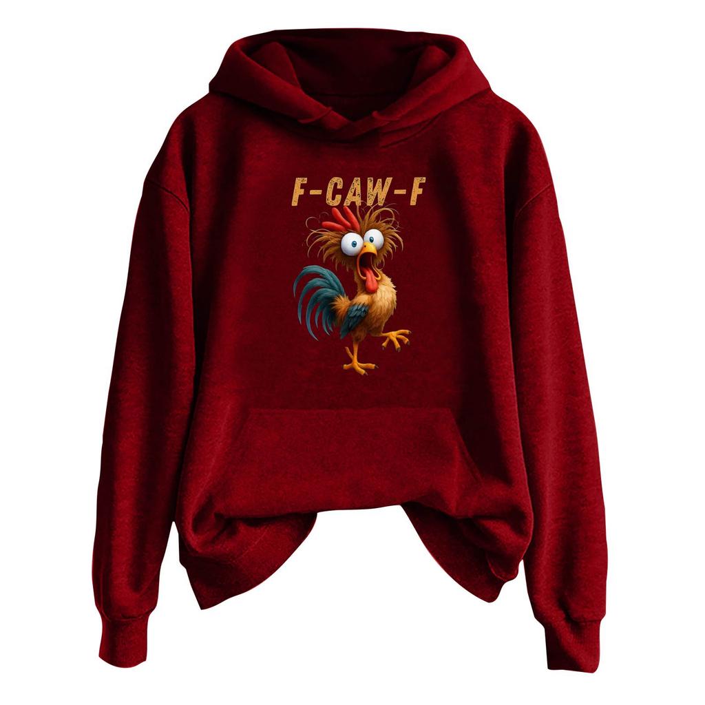 Женская модная повседневная толстовка с длинным рукавом, капюшоном и принтом