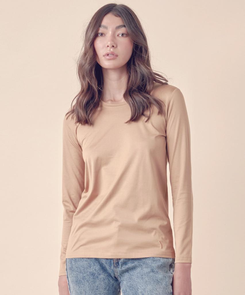 YJACK W_Classic & Basic Fit Slim Long Sleeve T-Shirt (155Gsm) Kljt1216L