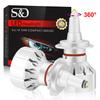 2 шт., 360 ° H7 H11, автомобильные светодиодные фары 9005 HB3 9006 HB4 9012 Hir2, светодиодные лампы Canbus, супер яркие 25000LM, 120 Вт, авто турбо, фара из кварцевого стекла