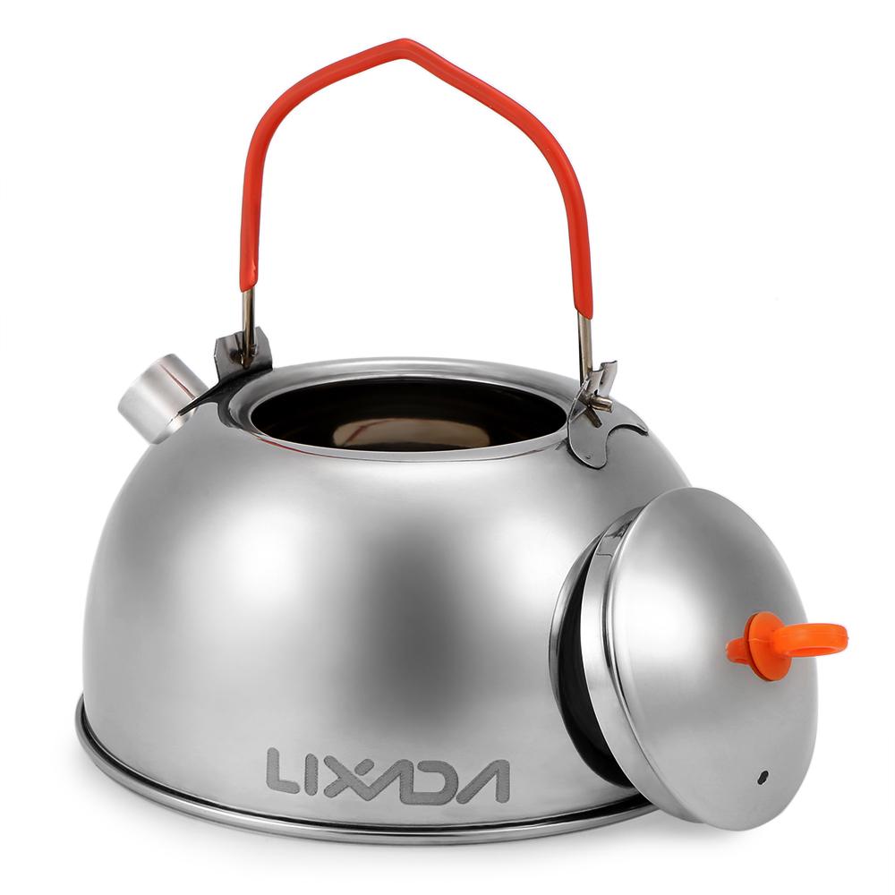 0.6L Stainless Steel Tea Kettle Portable Outdoor Camping Hiking Water Kettle Teapot Coffee Pot