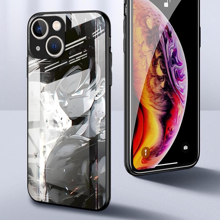 Чехол-накладка D-ragonS B-allS Goku из стекла для iPhone 17 Pro Max 12 XR 8 14 11 16 Air 13 15 Plus
