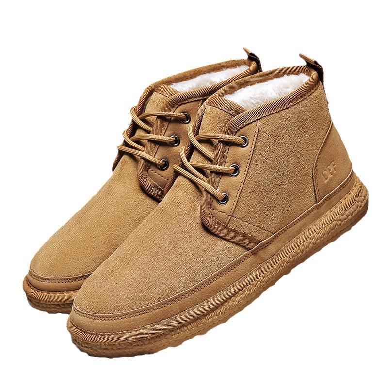 Northeast Snow Boots Men's Winter Non-slip Piled Thickened Adolescent Outdoor Two Cotton Cold-resistant Warm Cold-proof Large Cotton Shoes