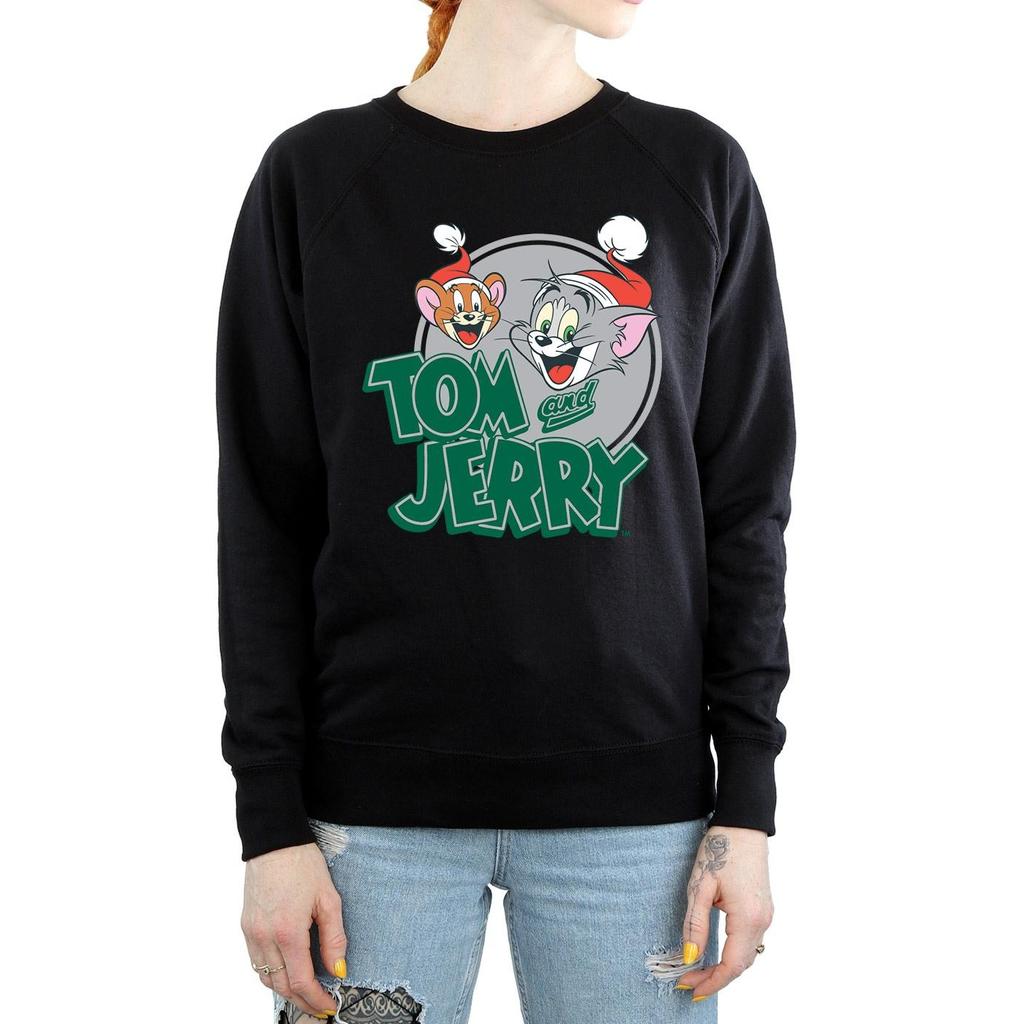 Tom and Jerry Женский/женский свитшот с рождественскими поздравлениями