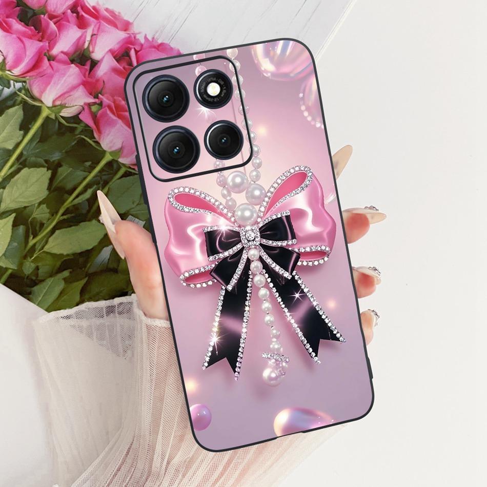 For Motorola Moto G86 Power Cute Flower Butterfly Cat Painted Case For Moto G86 G86Power Black Silicone Soft Phone Cases