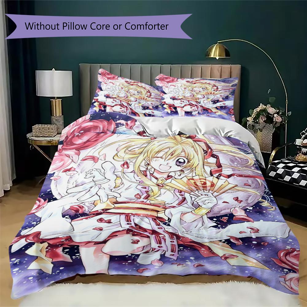 Phantom Thief Jeanne Pattern Bedding,Quilt Set Quilt Cover Pillowcase Home Birthday Gift(1 * duvet cover + 2 * pillowcase, without core)_lx