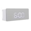 LED Mirror Digital Alarm Desk Clock Large Display 1224 Hour Format Snooze Mode Adjustable