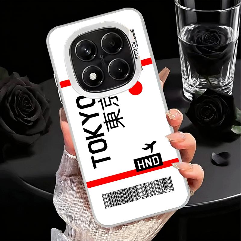 Защитный чехол для телефона с дизайном авиабилета, ударопрочный, для Xiaomi Redmi Note 15 14 13 12 Pro Plus 11 11S 11T 5G, чехол от падения