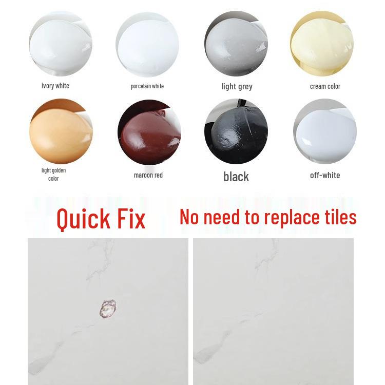 Паста для ремонта керамической плитки и затирки - Сильный клей для сколов на мраморе, унитазе и напольной плитке