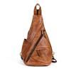 Tanned Natural Cowhide Leather Bag for Can Be Carried As a Shoulder or Chest Genuine Thick Fits A4 Size iPad Perfect for and Outdoor Large