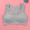 Удобный хлопковый тренировочный бюстгальтер для возраста 8-14 лет с бесшовным кружевным дизайном в нескольких цветах