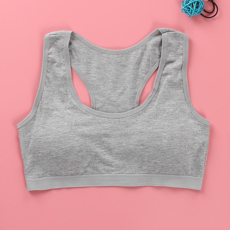 Удобный хлопковый тренировочный бюстгальтер для возраста 8-14 лет с бесшовным кружевным дизайном в нескольких цветах