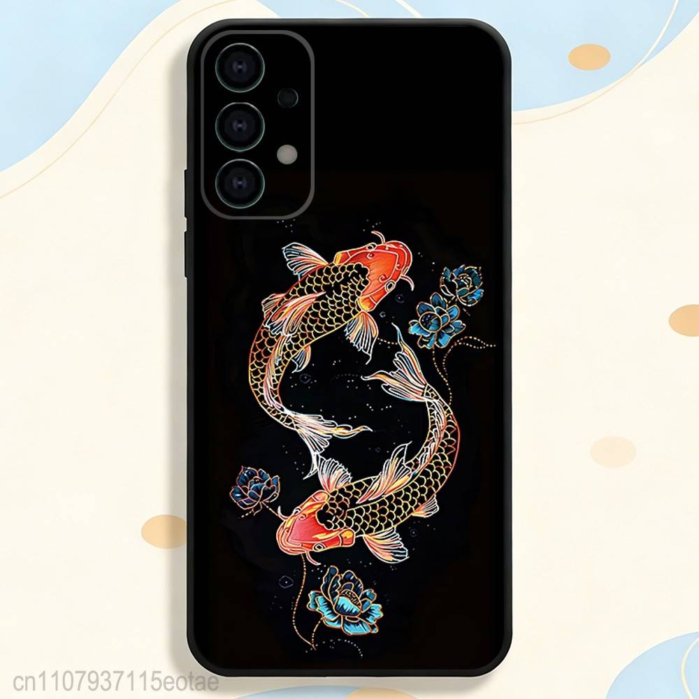 Чехол для телефона Koi Carp YIN YANG для Samsung серии S s21 s22 s23 s24 s25 S26 FE Plus Ultra TPU Мягкий, приятный для кожи чехол