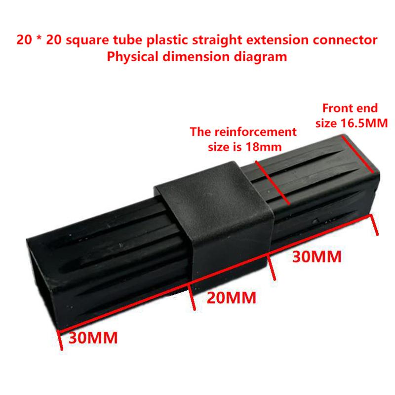 1/5 шт. 20 мм 2/3/4-/5-ходовые угловые фитинги для квадратной трубы 20x20, шестигранные проходные пластиковые фитинги, соединитель ABS