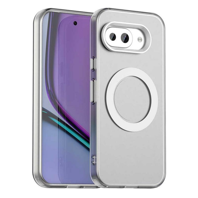 Однотонный чехол для телефона с беспроводной зарядкой на магните для Google Pixel 9A 9 Pro XL 8 Pro 8A, ударопрочный чехол из ТПУ с мягким краем Hybird, матовый жесткий чехол для задней панели из ПК