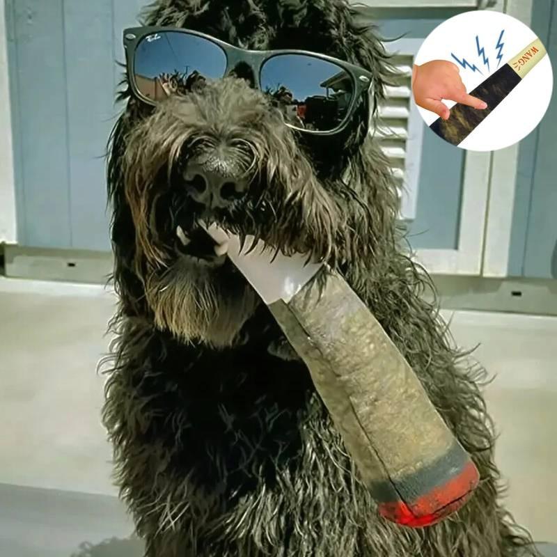 Lifelike Green Cigar Dog Toy Crafted From Premium Plush For Happy Pets