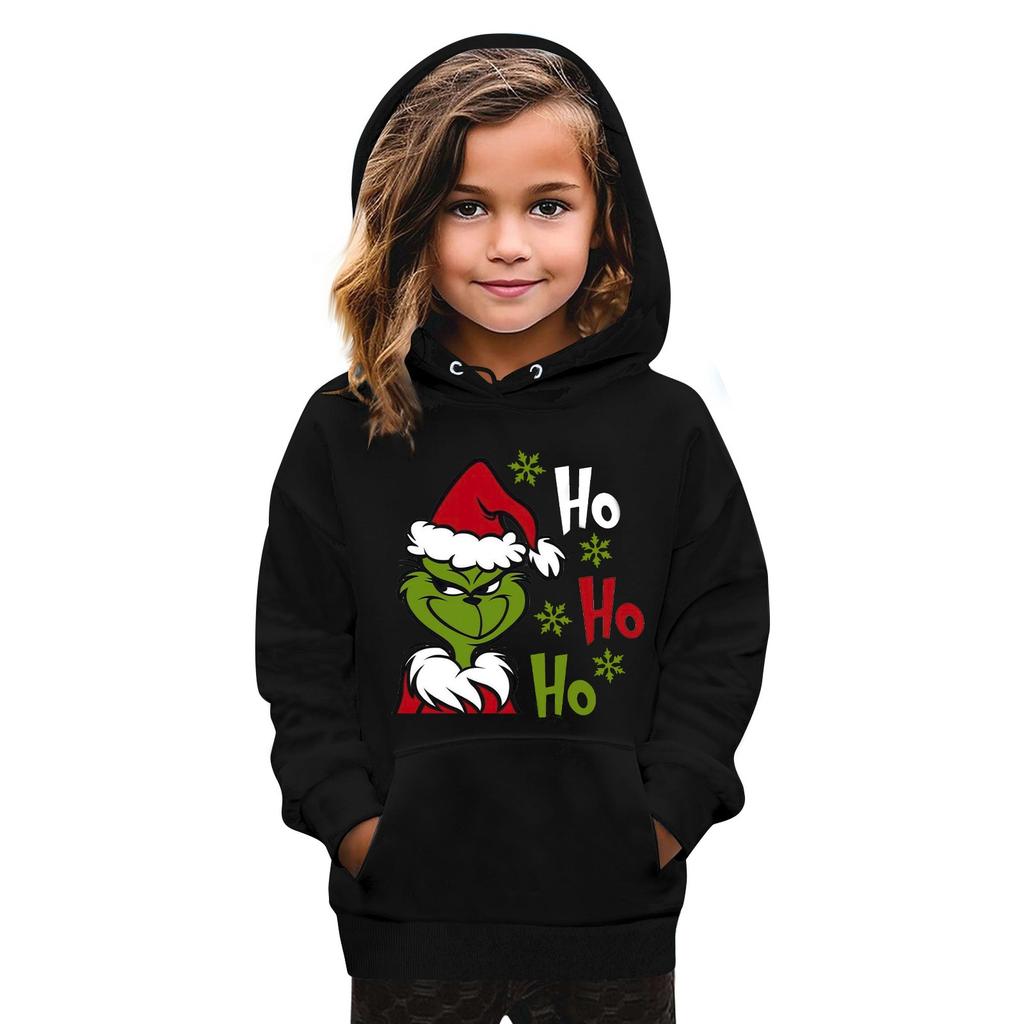 Рождественская детская толстовка с длинным рукавом, легкая повседневная толстовка с капюшоном, свободная, удобная детская толстовка