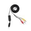 TV Black Adapter Video/Audio Cable 3 RCA Flat AV Cord