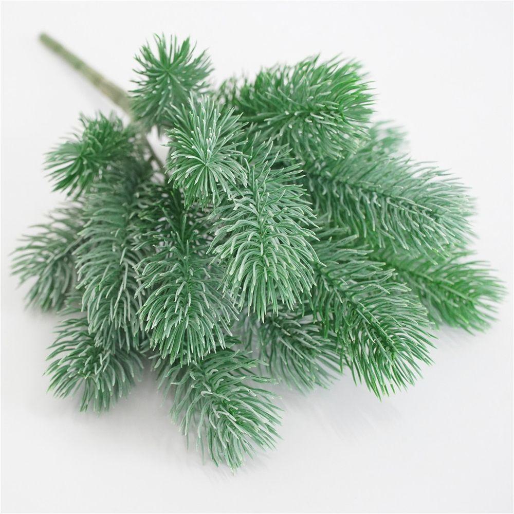 Plastic Gift Box Branch For Home Wedding Party 16 Fork Bouquet Artificial Plant Pine Needle Grass