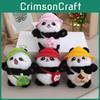 Lovable Tiny Plush Panda Backpack Keychain Colorful Cute Stuffed Toy Charm