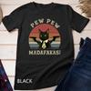 Кот Винтаж PewPewPew Madafakas Кот Сумасшедший Pew Винтаж Унисекс Футболка