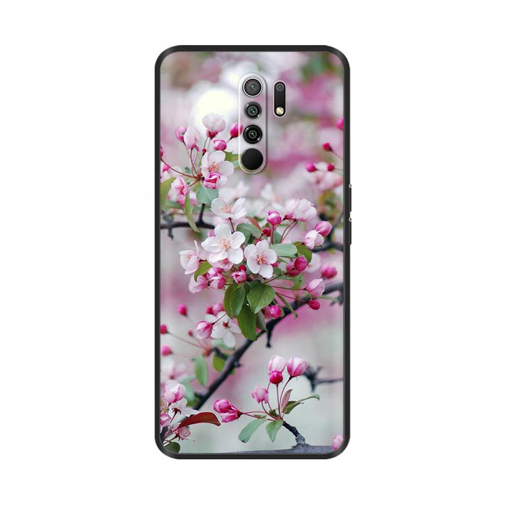 Силиконовый чехол для Xiaomi Redmi 9 Redmi9 Чехол Задняя крышка Coque Funda Оболочка Мягкий Черный ТПУ Милый Мультяшный Чехол-сумка для телефона Бампер Защитный
