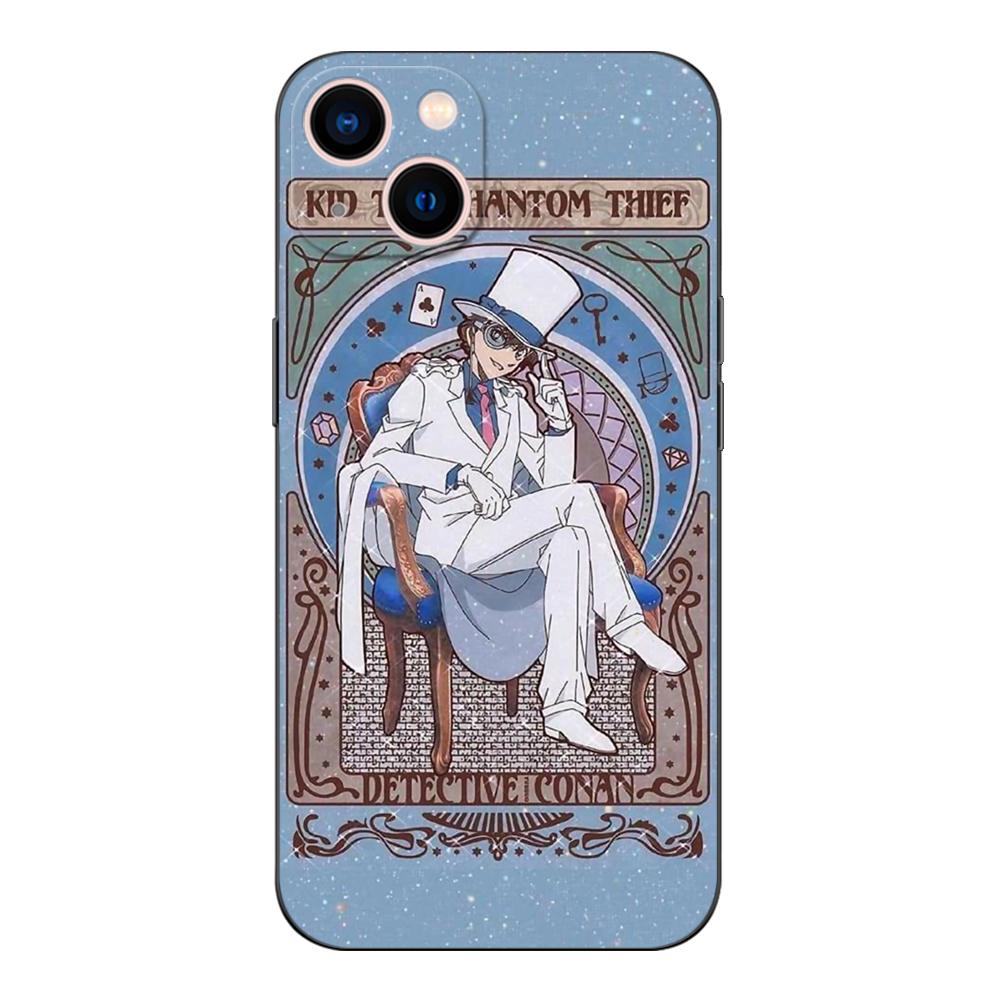 Черный ТПУ чехол для iPhone 5 5s se 2020 6 6s 7 8 plus x 10 XR XS 11 12 13 mini pro MAX задняя крышка Kaito Kid